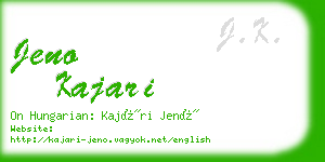 jeno kajari business card